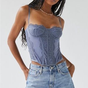 Urban Outfitters Periwinkle Blue Out From Under Modern Love Corset